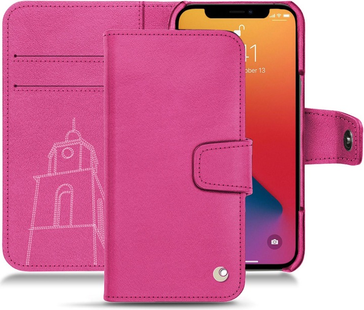 Noreve Lederschutzhülle Wallet (Apple iPhone 13 Pro Max)