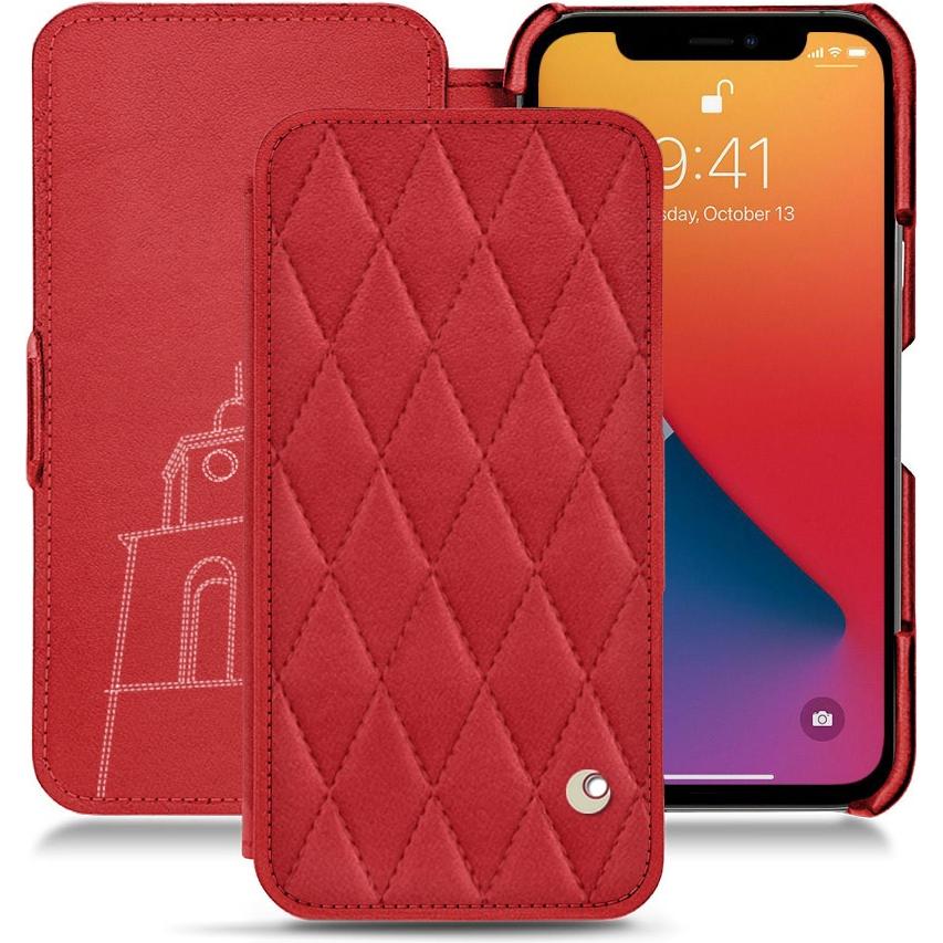 Thumbnail - Noreve Lederschutzhülle horizontal (Apple iPhone 13 Pro Max), Smartphone Hülle, Rot