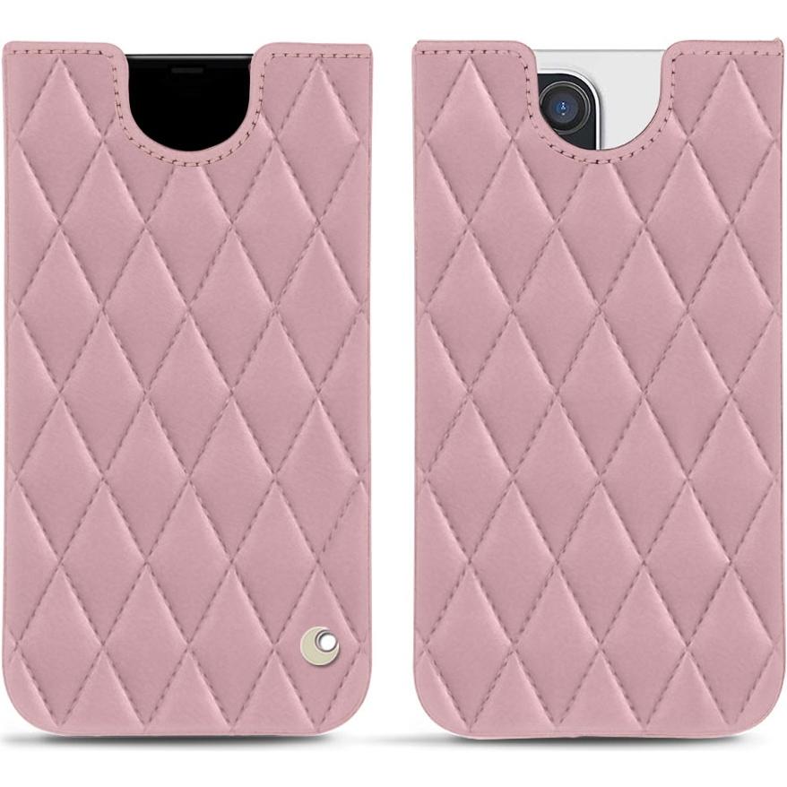 Noreve Lederschutzhülle (Apple iPhone 13 Pro Max), Smartphone Hülle, Rosa