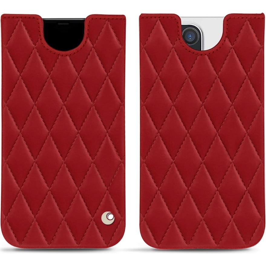 Noreve Lederschutzhülle (Apple iPhone 13 Pro Max), Smartphone Hülle, Rot