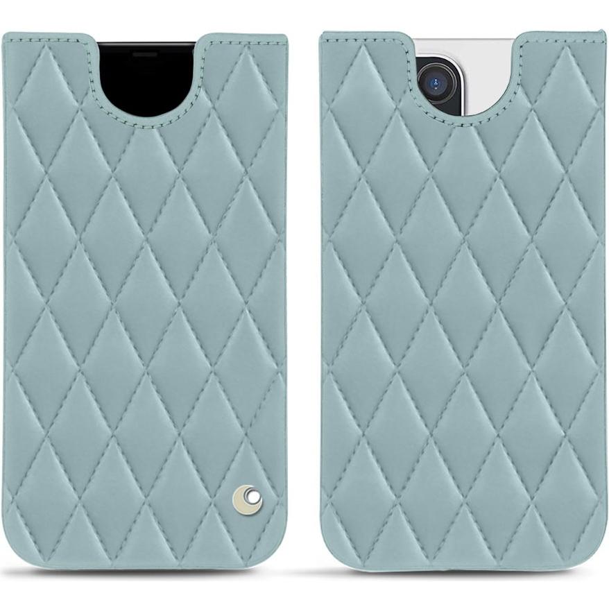Noreve Lederschutzhülle (Apple iPhone 13 Pro Max), Smartphone Hülle, Blau