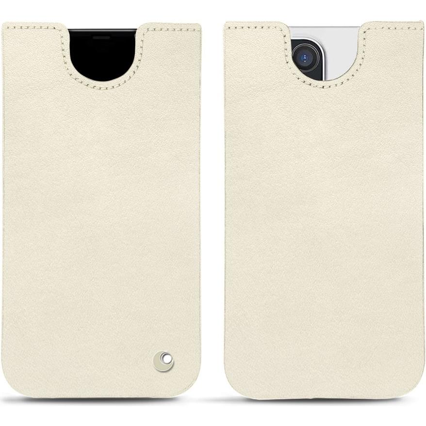 Noreve Lederschutzhülle (Apple iPhone 13 Pro Max), Smartphone Hülle, Weiss