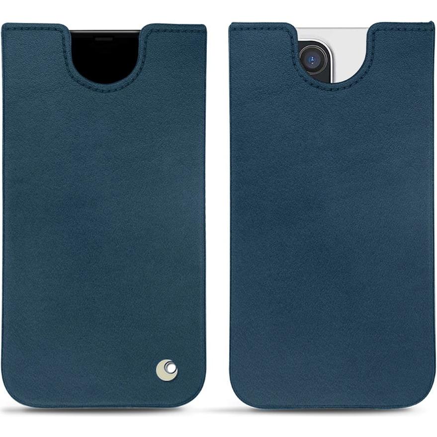 Noreve Lederschutzhülle (Apple iPhone 13 Pro Max), Smartphone Hülle, Blau