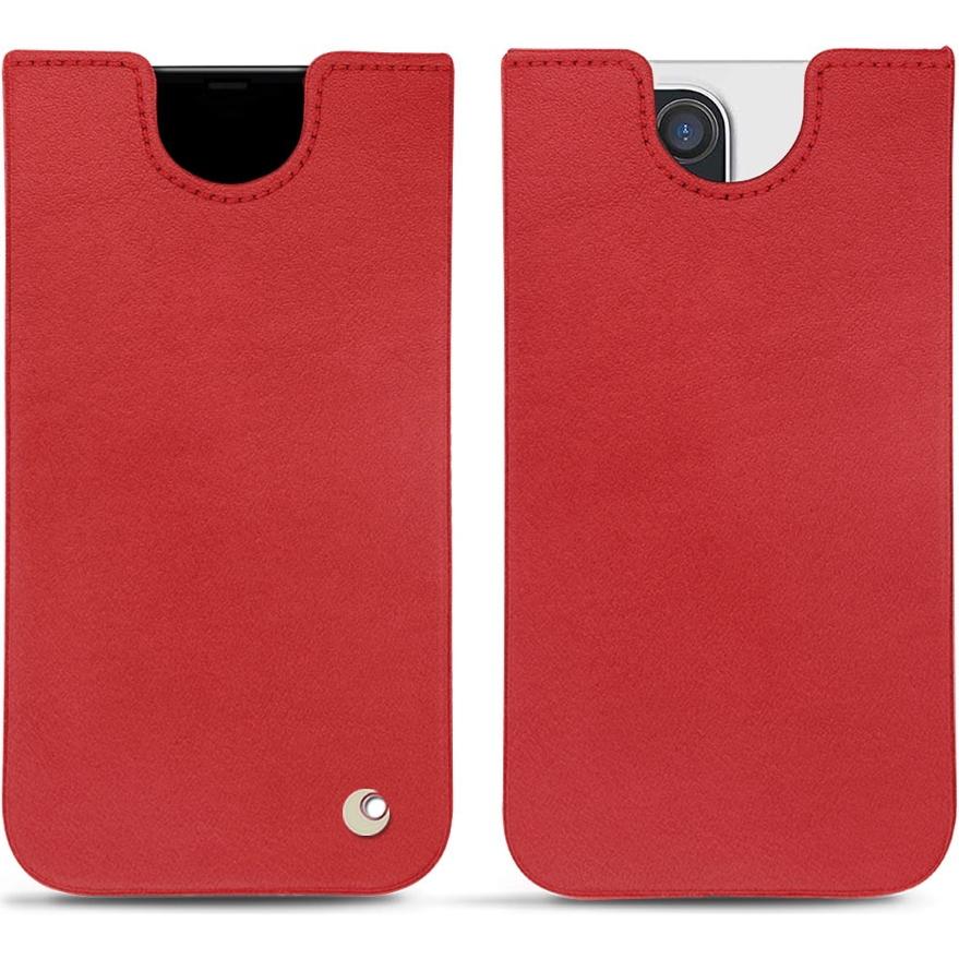 Noreve Lederschutzhülle (Apple iPhone 13 Pro Max), Smartphone Hülle, Rot