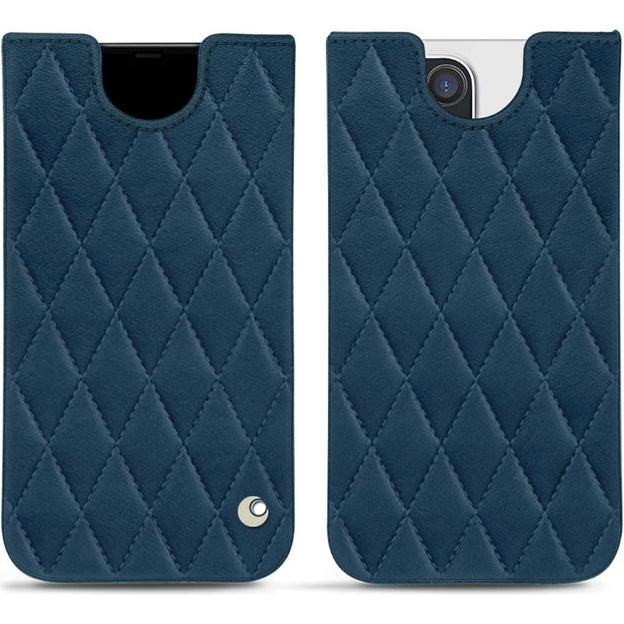 Noreve Lederschutzhülle (Apple iPhone 13 Pro Max), Smartphone Hülle, Blau