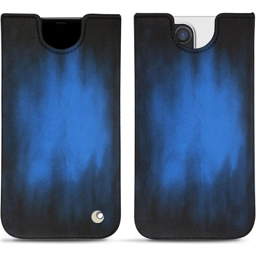 Noreve Lederschutzhülle (Apple iPhone 13 Pro Max), Smartphone Hülle, Blau