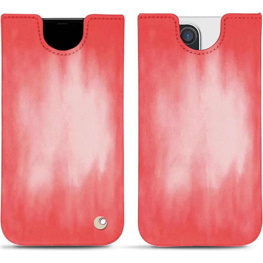 Noreve Lederschutzhülle (Apple iPhone 13 Pro Max), Smartphone Hülle, Rosa