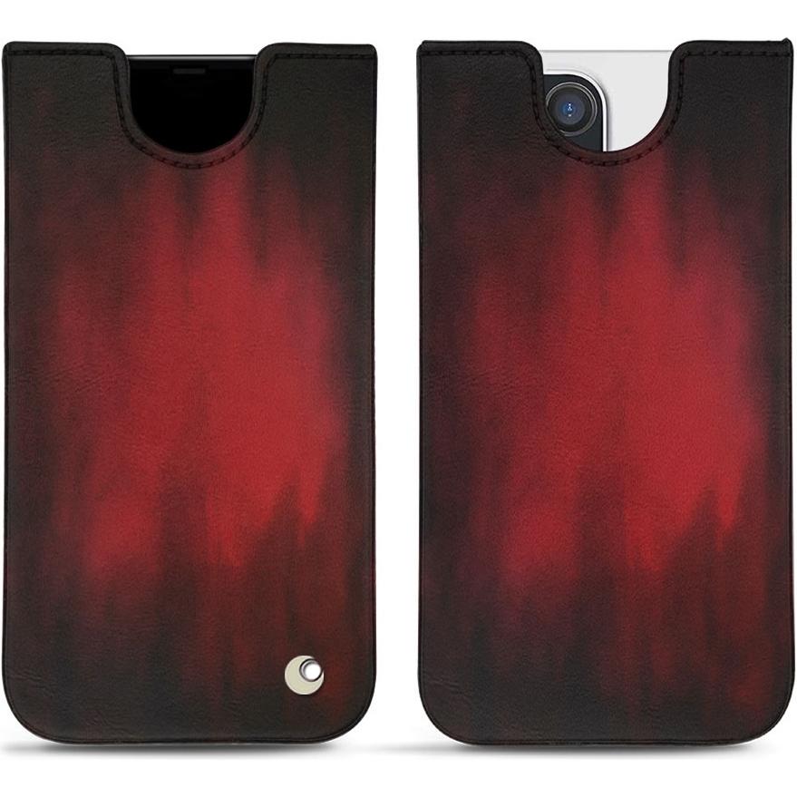Noreve Lederschutzhülle (Apple iPhone 13 Pro Max), Smartphone Hülle, Rot
