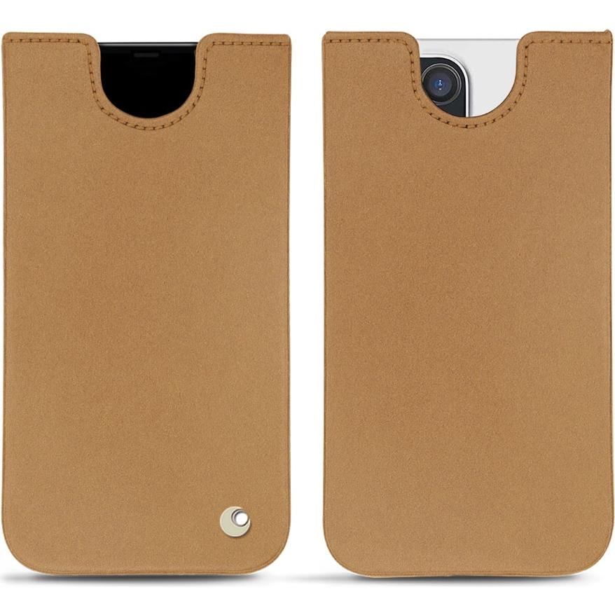 Noreve Lederschutzhülle (Apple iPhone 13 Pro Max), Smartphone Hülle, Beige