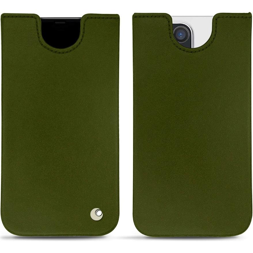 Noreve Lederschutzhülle (Apple iPhone 13 Pro Max), Smartphone Hülle, Grün