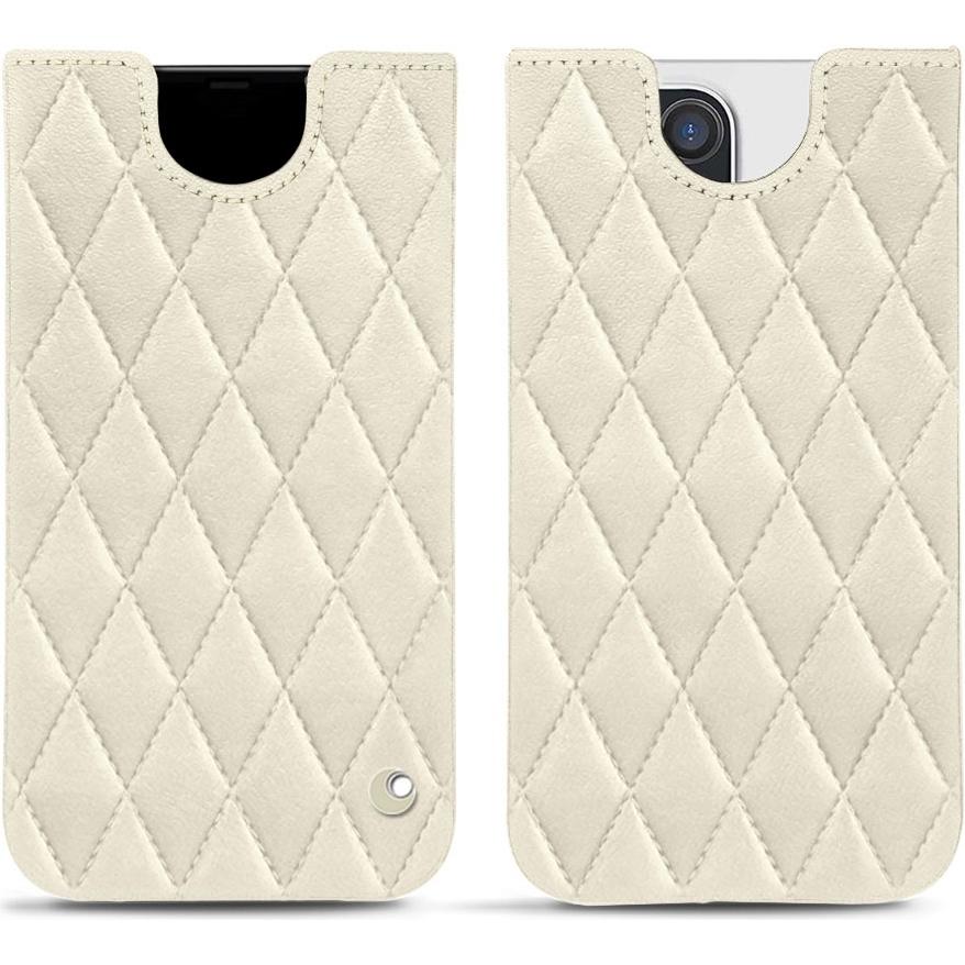 Noreve Lederschutzhülle (Apple iPhone 13 Pro), Smartphone Hülle, Weiss
