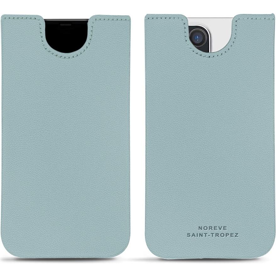 Noreve Lederschutzhülle (Apple iPhone 13 Pro), Smartphone Hülle, Blau