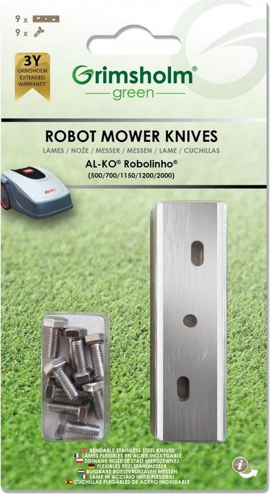 Actual product image Grimsholm Set of knives (Mowing robot, Lawn mower blades + replacement blades garden machinery)