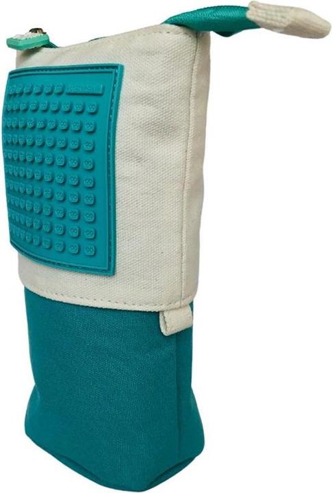 Pixie Crew Pencil Case Vertical Pencil Case with Zipper and Turquoise Panel