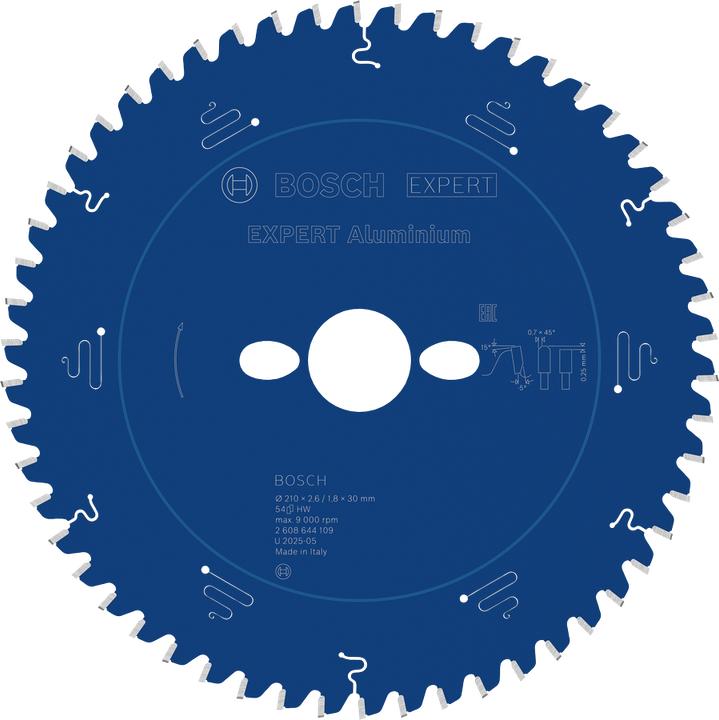 Immagine prodotto Bosch Professional Zubehör Lama circolare Expert per alluminio, 210 x 30 x 2,6 mm, 54