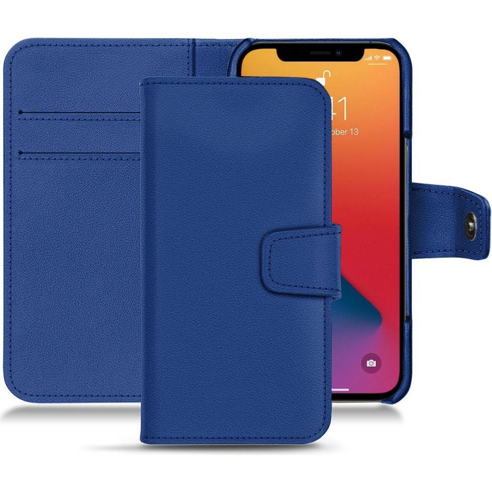 Thumbnail - Noreve Lederschutzhülle Wallet (Apple iPhone 13 Pro Max), Smartphone Hülle, Blau