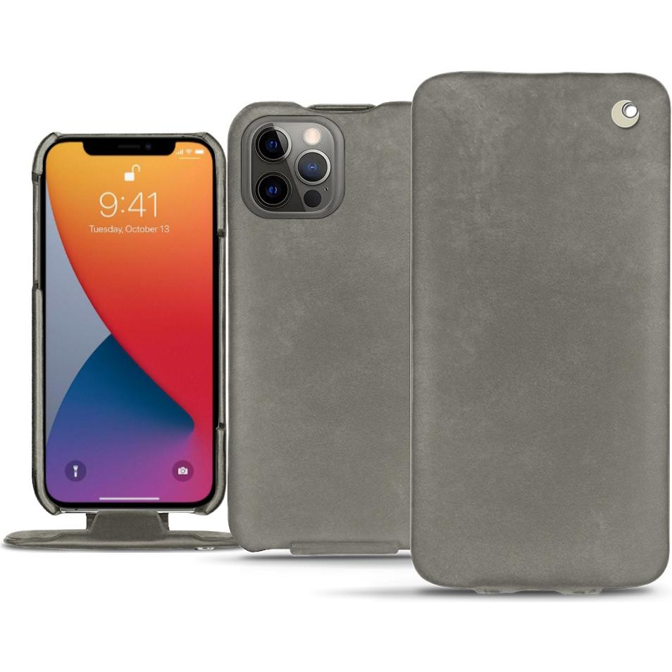 Thumbnail - Noreve Lederschutzhülle vertikal (Apple iPhone 13 Pro Max), Smartphone Hülle, Grau
