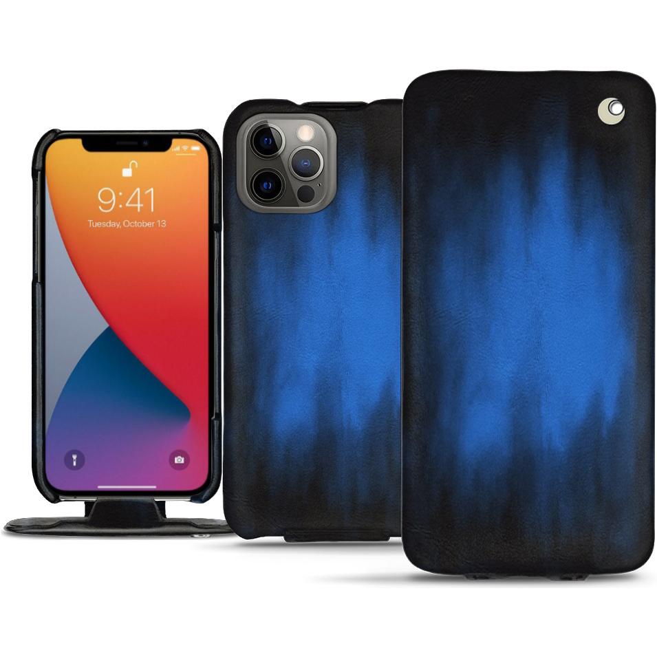 Thumbnail - Noreve Lederschutzhülle vertikal (Apple iPhone 13 Pro Max), Smartphone Hülle, Blau