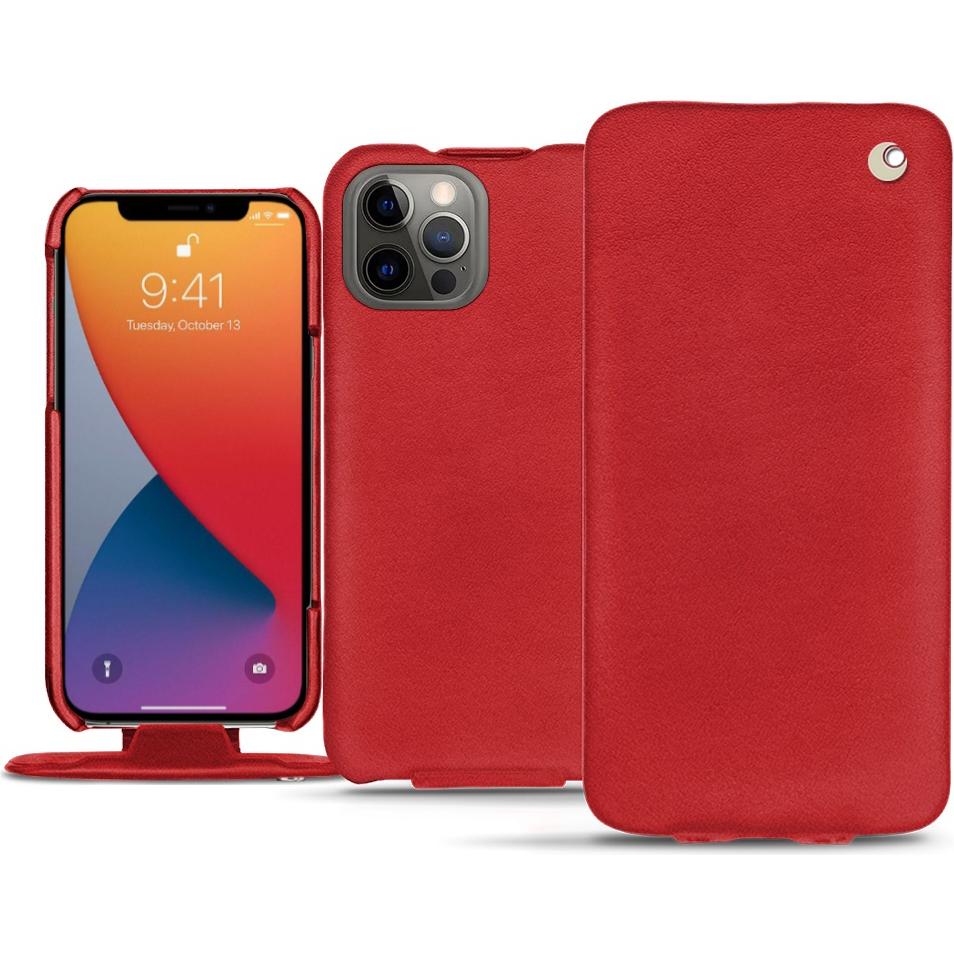 Thumbnail - Noreve Lederschutzhülle vertikal (Apple iPhone 13 Pro), Smartphone Hülle, Rot