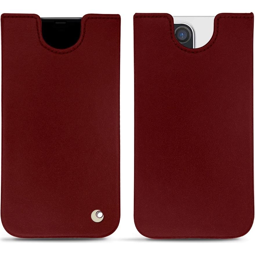 Noreve Lederschutzhülle (Apple iPhone 13 Pro), Smartphone Hülle, Rot