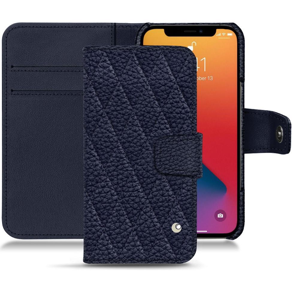 Noreve Lederschutzhülle Wallet (Apple iPhone 13 Pro), Smartphone Hülle, Violett