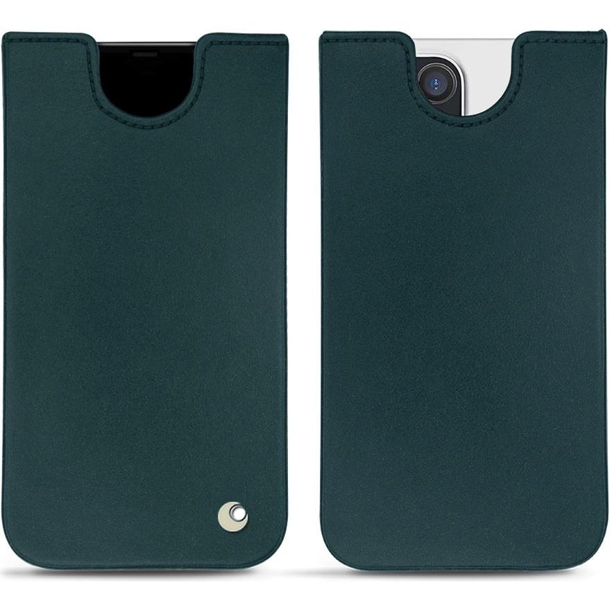 Noreve Lederschutzhülle (Apple iPhone 13 Pro), Smartphone Hülle, Blau