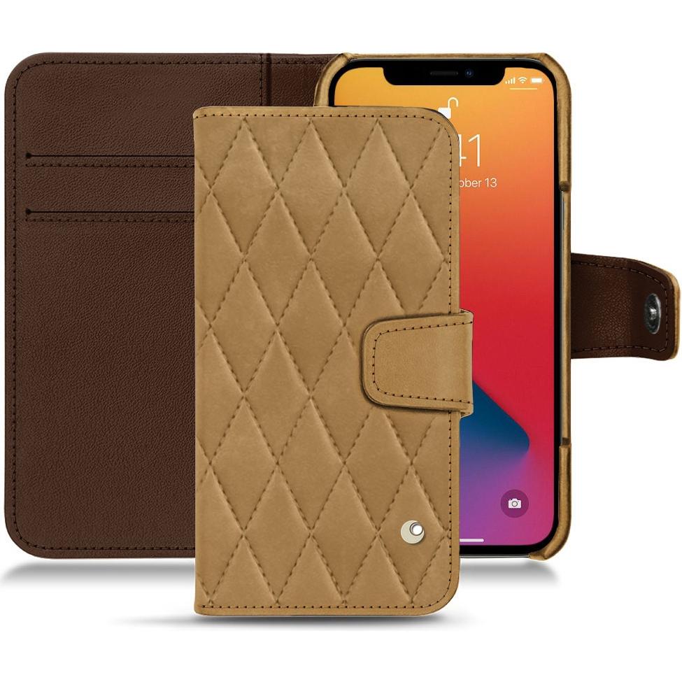 Thumbnail - Noreve Lederschutzhülle Wallet (Apple iPhone 13 Pro), Smartphone Hülle, Braun