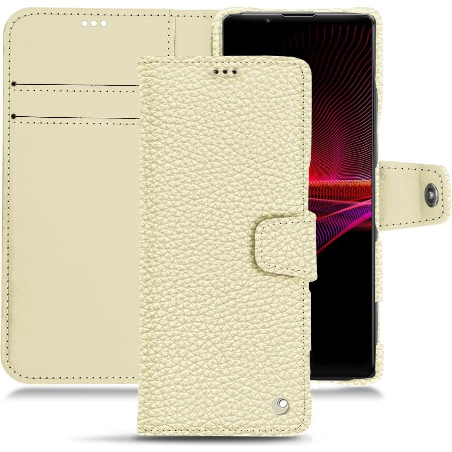 Thumbnail - Noreve Lederschutzhülle Wallet (Sony Xperia 1 III), Smartphone Hülle, Weiss