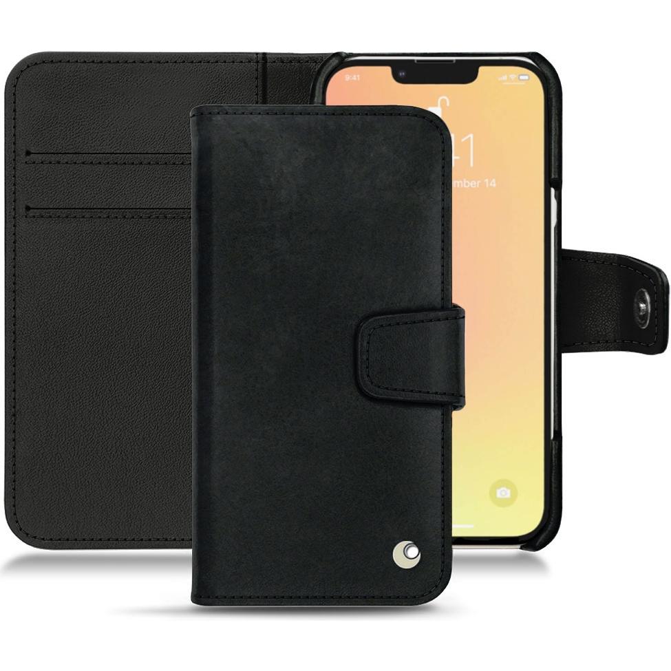 Noreve Lederschutzhülle Wallet (Apple iPhone 13), Smartphone Hülle, Schwarz