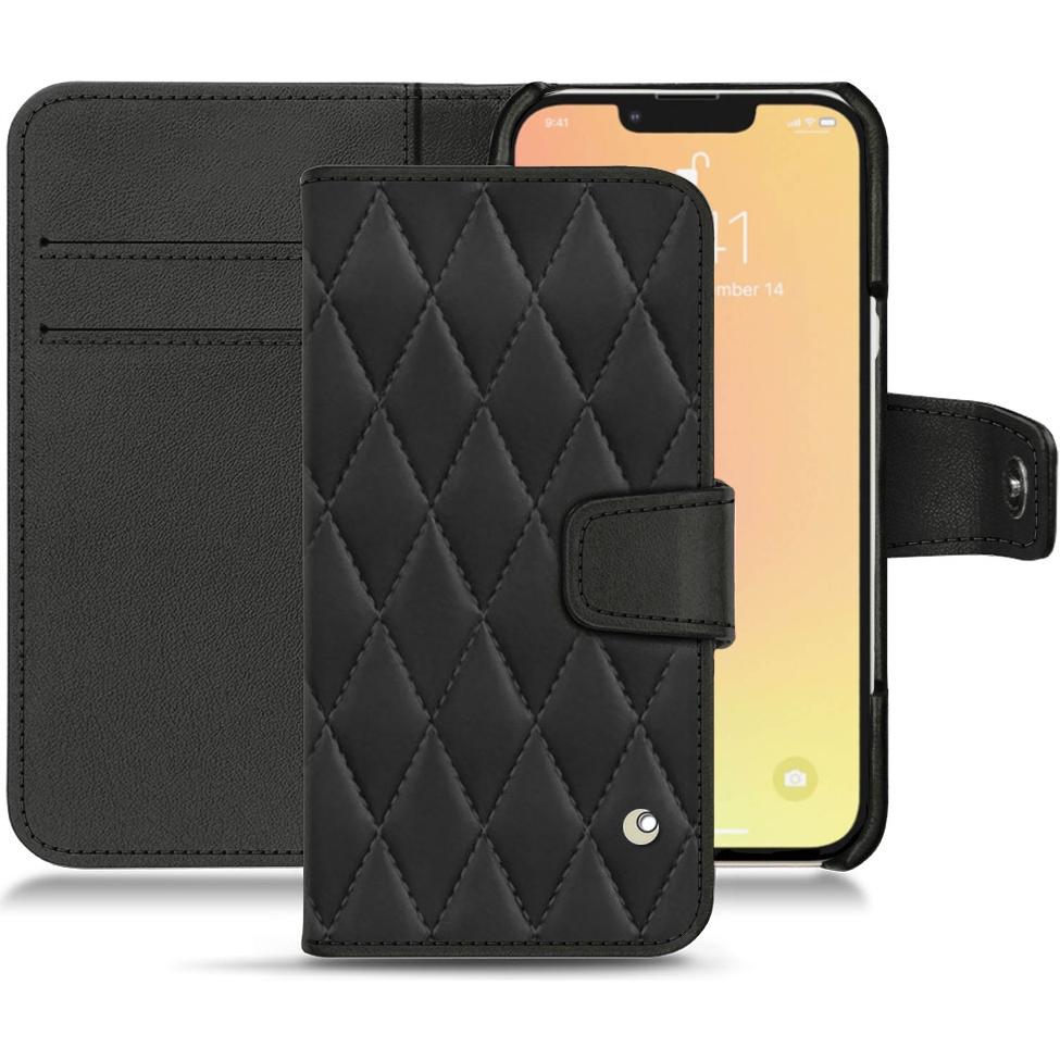 Noreve Lederschutzhülle Wallet (Apple iPhone 13), Smartphone Hülle, Schwarz