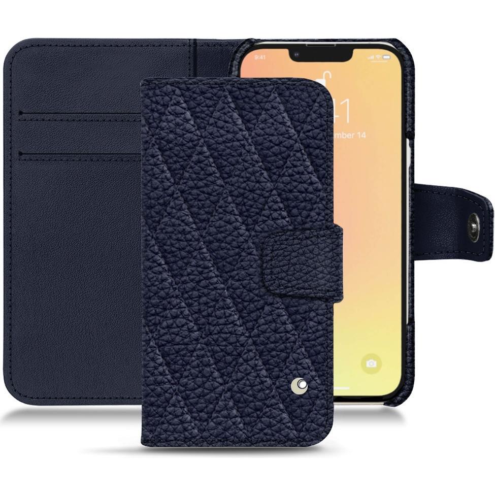Noreve Lederschutzhülle Wallet (Apple iPhone 13), Smartphone Hülle, Violett