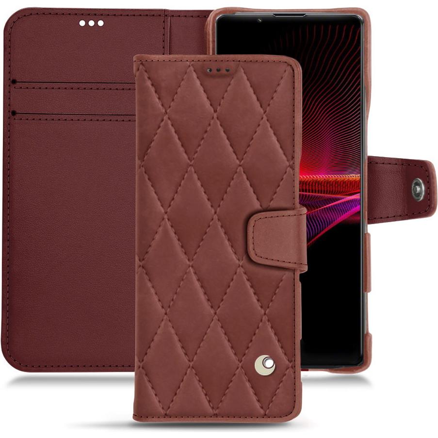 Thumbnail - Noreve Lederschutzhülle Wallet (Sony Xperia 1 III), Smartphone Hülle, Rot