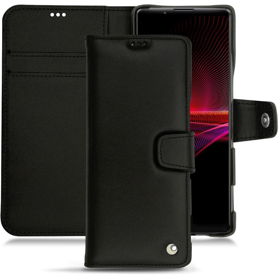 Thumbnail - Noreve Lederschutzhülle Wallet (Sony Xperia 1 III), Smartphone Hülle, Schwarz