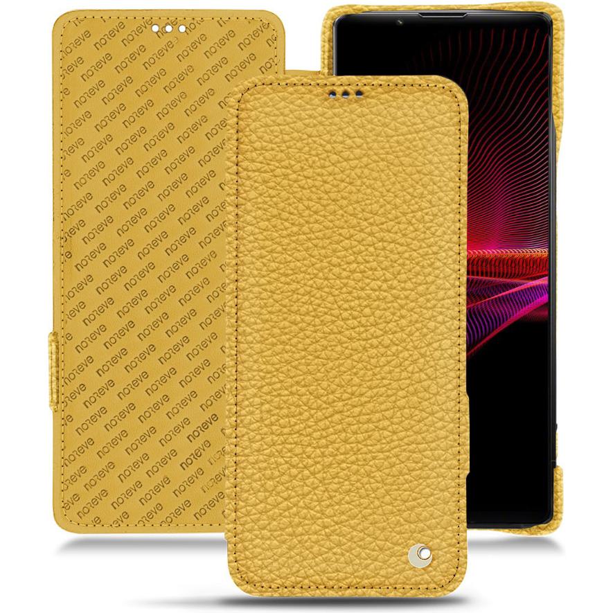 Thumbnail - Noreve Lederschutzhülle horizontal (Sony Xperia 1 III), Smartphone Hülle, Orange
