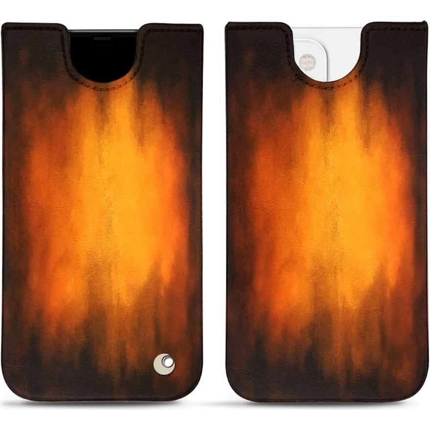 Noreve Lederschutzhülle (Apple iPhone 13 mini), Smartphone Hülle, Violett
