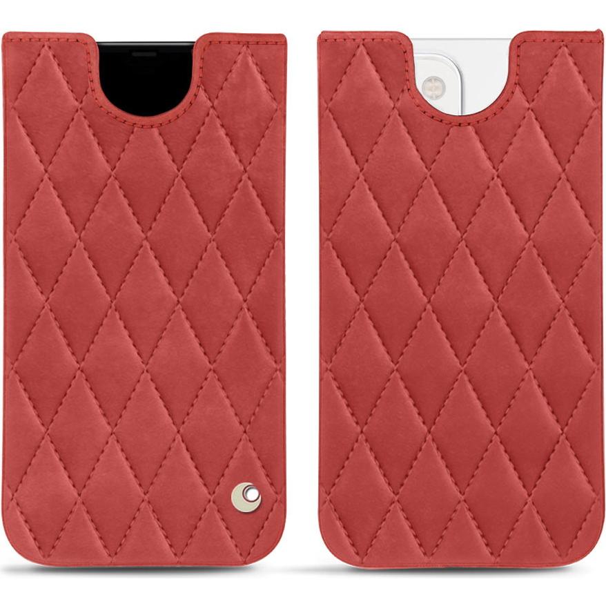 Noreve Lederschutzhülle (Apple iPhone 13 mini), Smartphone Hülle, Rot