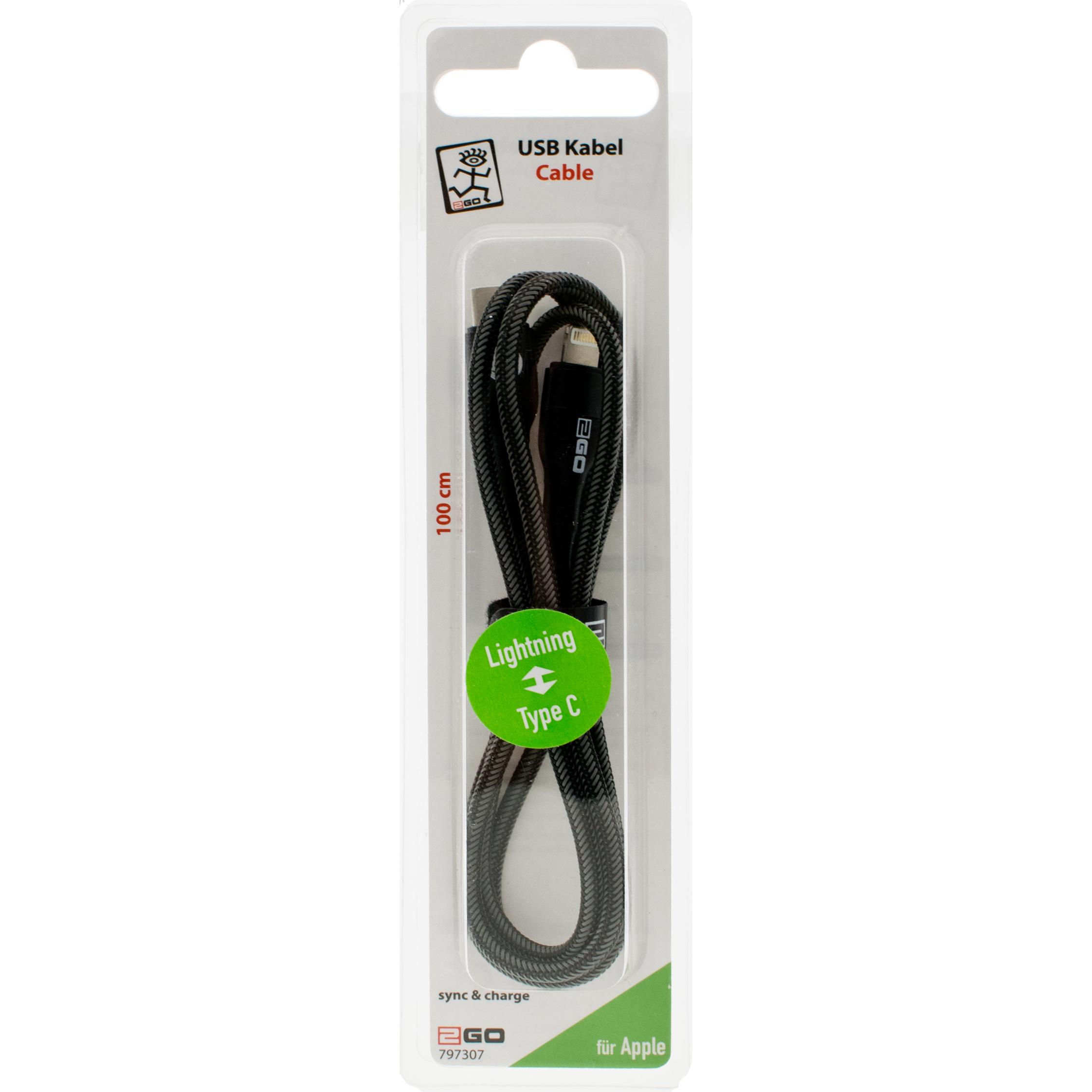 Thumbnail - 2GO 797307 USB Kabel USB C Lightning (1 m), USB Kabel