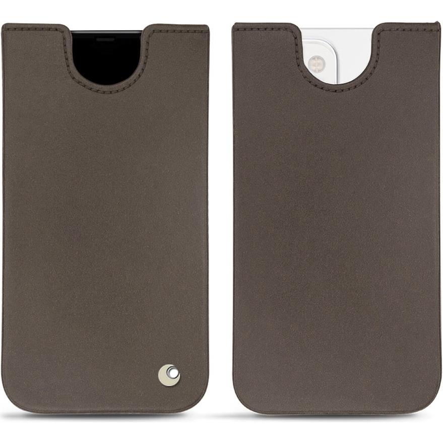 Noreve Lederschutzhülle (Apple iPhone 13 mini), Smartphone Hülle, Grau