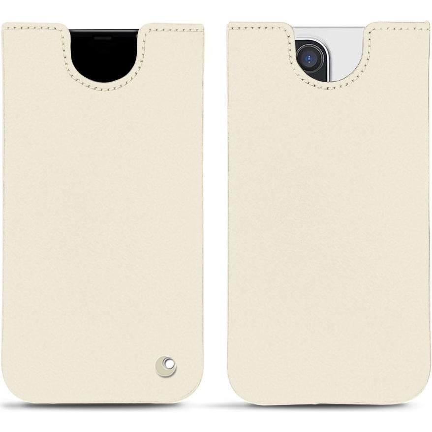 Noreve Lederschutzhülle (Apple iPhone 13 Pro Max), Smartphone Hülle, Weiss