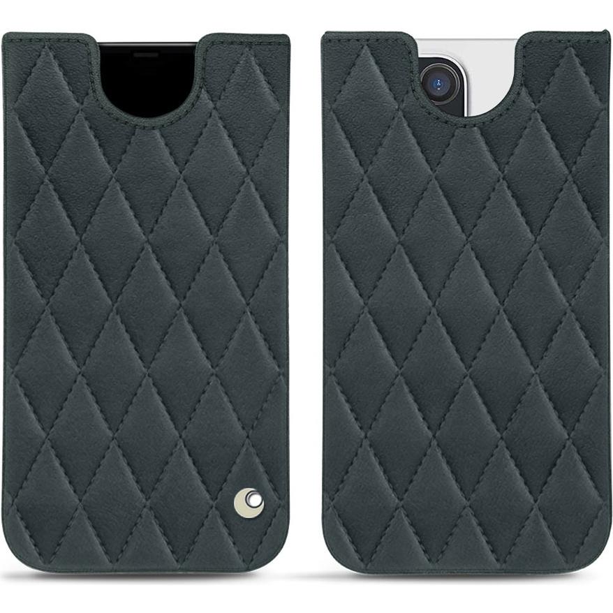Noreve Lederschutzhülle (Apple iPhone 13 Pro Max), Smartphone Hülle, Blau