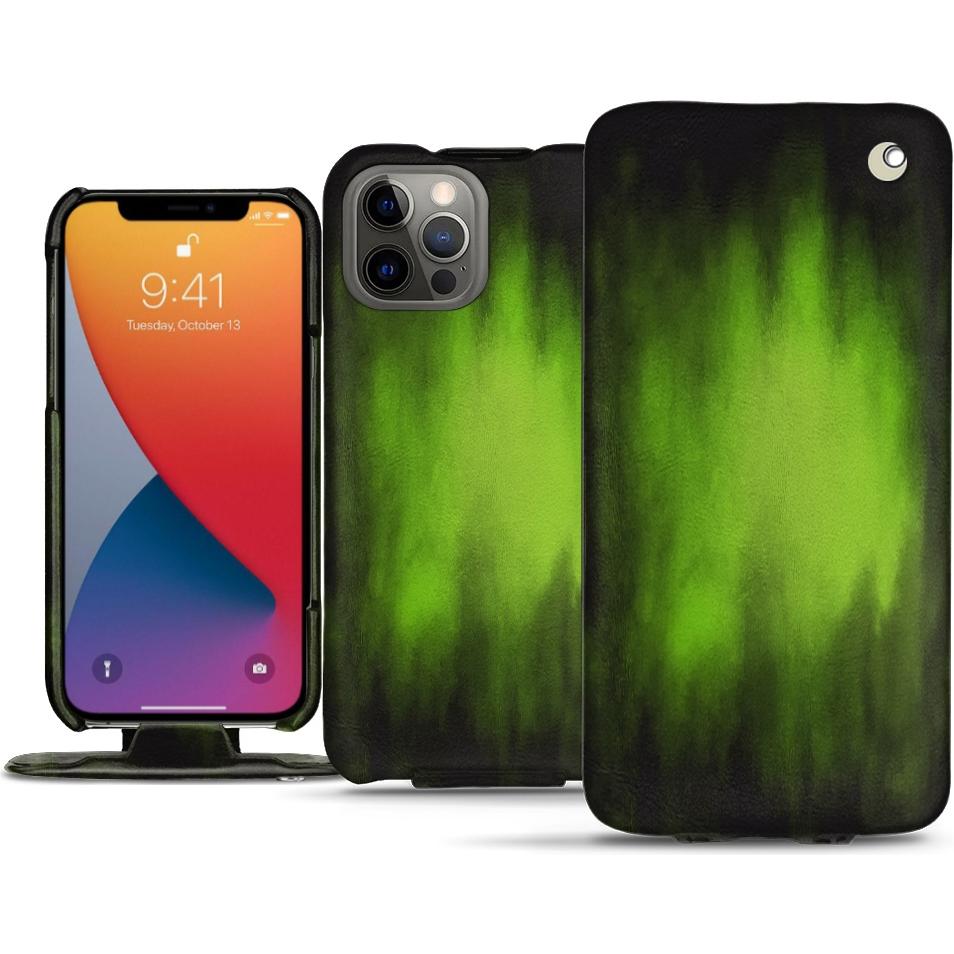 Thumbnail - Noreve Lederschutzhülle vertikal (Apple iPhone 13 Pro Max), Smartphone Hülle, Grün