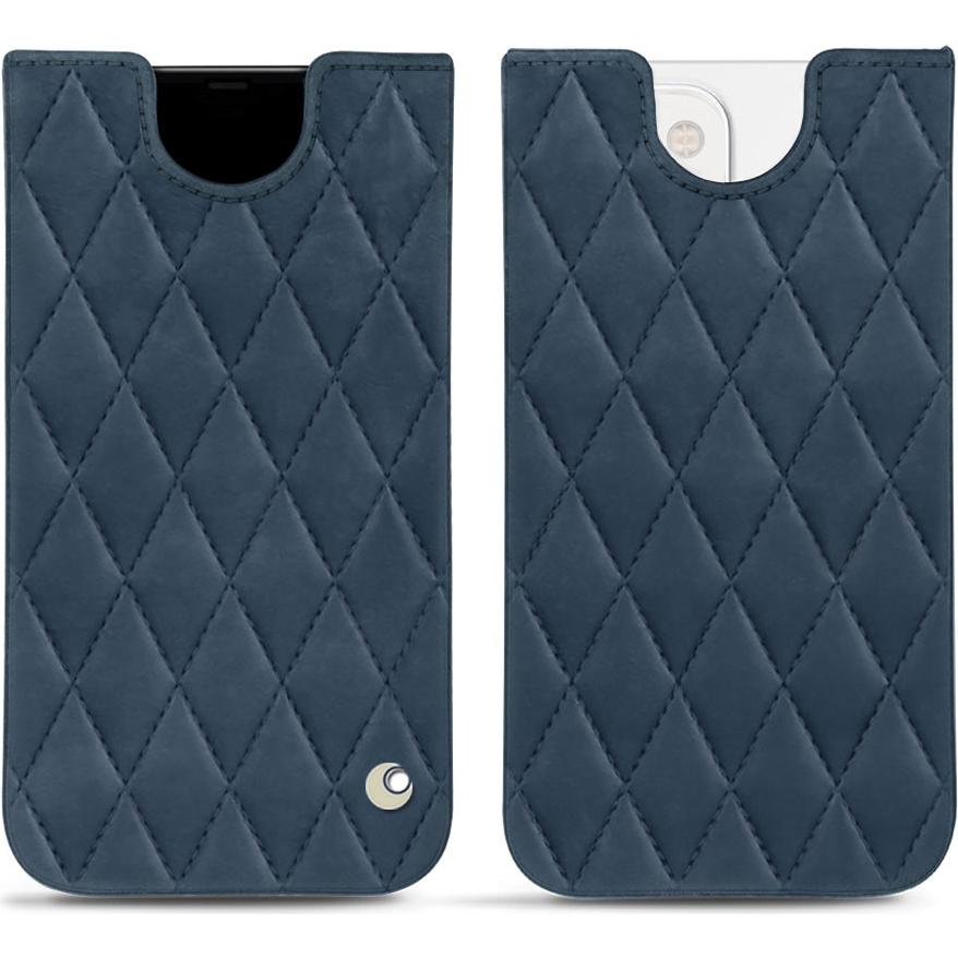 Noreve Lederschutzhülle (Apple iPhone 13), Smartphone Hülle, Blau