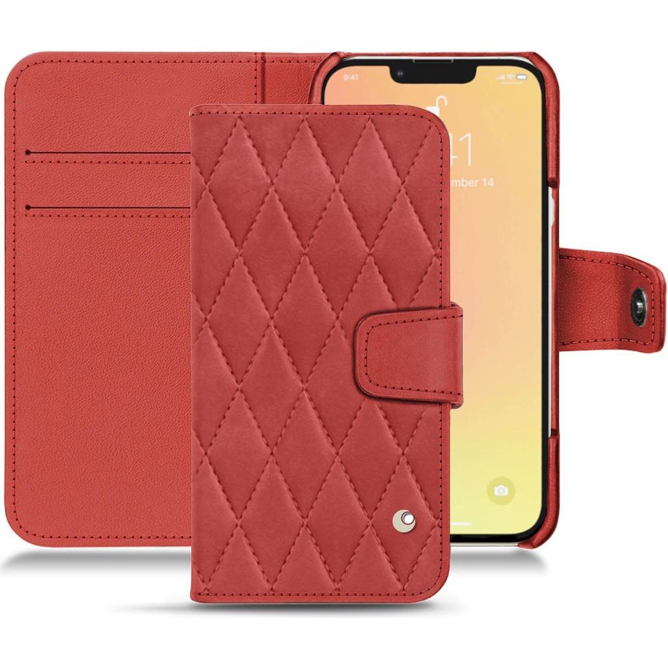 Thumbnail - Noreve Lederschutzhülle Wallet (Apple iPhone 13), Smartphone Hülle, Rot
