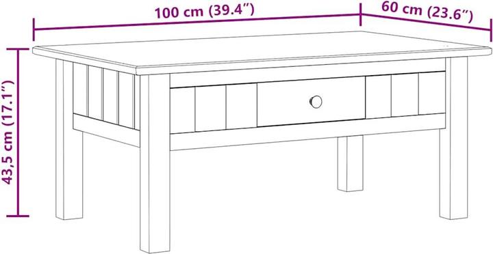 Immagine prodotto vidaXL Beistelltisch (100 x 60 x 45 cm)