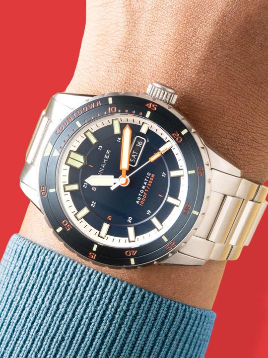 Produktbild Spinnaker SP-5099-44 Herrenuhr Hass Automatik Diver 43mm 30ATM (Taucheruhr, Lünette drehbar links, 43 mm)