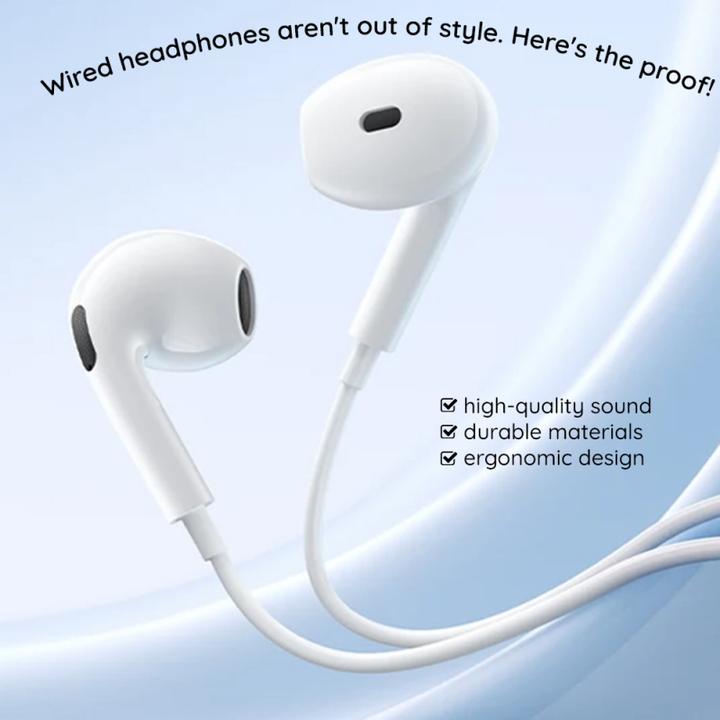 Actual product image Baseus OS-Baseus Encok CZ19 Wired Earphones Moon White (Cable)