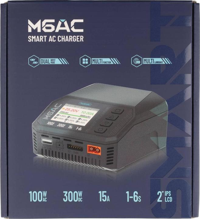 Produktbild Toolkitrc M6AC Ladegerät – 300 W AC/DC Multifunktions-Ladegerät