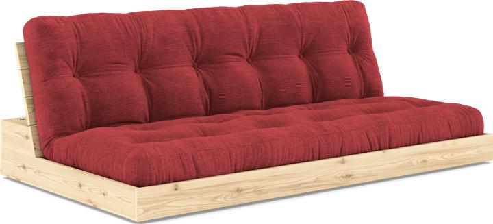 101 Clear Lacquered Pine / 518 Ruby Red