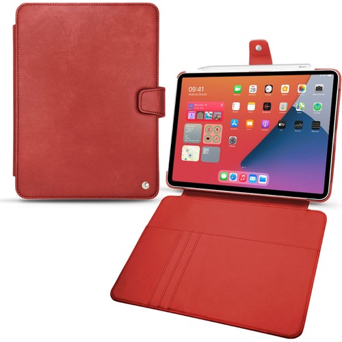 Noreve Lederschutzhülle Wallet (iPad mini 6), Tablet Hülle, Rot