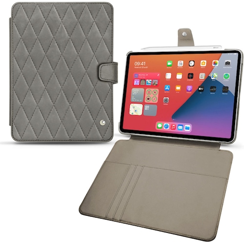 Noreve Lederschutzhülle Wallet (iPad mini 6), Tablet Hülle, Grau